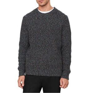 VINCE MARLED WAFFLE CREWNECK SWEATER